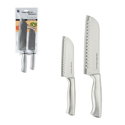 SET CUCHILLOS 2 PIEZAS HAMILTON BEACH SANTOKU HDA604