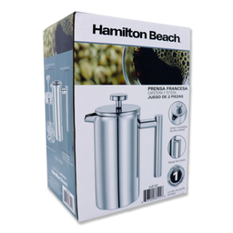 HAMILTON BEACH PRENSA FRANCESA ACERO INOXIDABLE 350ML HJF102
