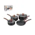 HAMILTON BEACH SET DE OLLAS ANTIADHERENTE MARMOL INDUCCION 3.0MM 8 PZAS