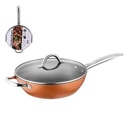 HAMILTON BEACH SARTEN ANTIADHERENTE 28CM | 11" COPPER HAMMER INDUCCION 4.5MM HBI103