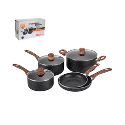 HAMILTON BEACH SET DE OLLAS ANTIADHERENTE INDUCCION 3.0MM 8 PZAS HAP601