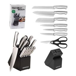 HAMILTON BEACH SET DE CUCHILLOS 14 PZAS 2.2 MM ACERO INOXIDABLE HDA601