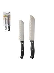 HAMILTON BEACH SET CUCHILLOS 2 PZAS SANTOKU 2.2 MM ACERO INOX HDB604