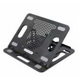 BASE ERGONÓMICA PARA LAPTOP UNNO TEKNO NC6115BK CON SOPORTE PARA CELULAR NEGRO