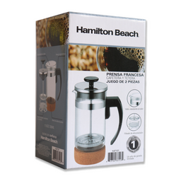HAMILTON BEACH PRENSA FRANCESA VIDRIO 350ML HJF101