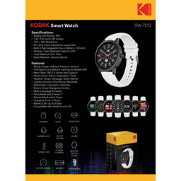 Kodak reloj inteligente SW7213 blanco 1,30" full touch
