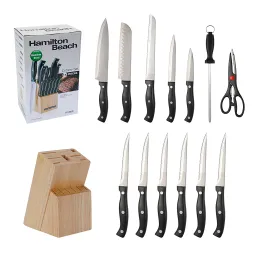 HAMILTON BEACH SET DE CUCHILLOS 14 PZAS 2.2 MM ACERO INOXIDABLE HDB601