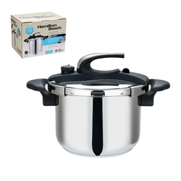 HAMILTON BEACH OLLA DE PRESION ACERO INOX 18/10 DE 7.5L | 8QT HBM101