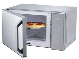 Midea microondas 1.1pc puerta acabado espejo gabinete gris con grill MMDXG11S2MG