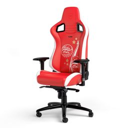 SILLA GAMING NOBLECHAIRS  EPIC EDICIÓN FALLOUT NUKA COLA CUERO SINTÉTICO NBL-PU-FNC-001 ROJO