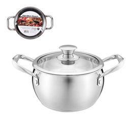 HAMILTON BEACH DUTCH OVEN ACERO INOX 3.8L | 4QT C/TAPA VIDRIO INDUCCION PROFESIONAL HBQ106